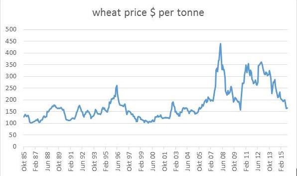 Wheat Price per tonne